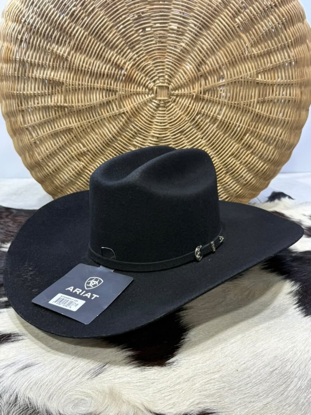 Ariat 2X Black Wool Cowboy Hat - Waco 7 1/8